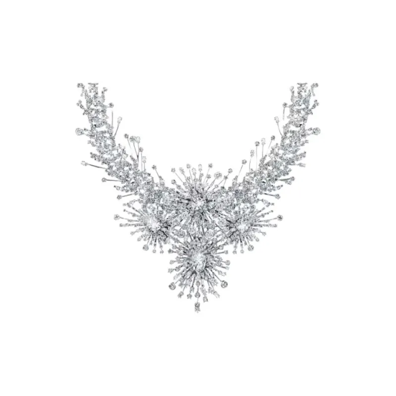 Swarovski 18K White Gold Necklaces Unisex White-0