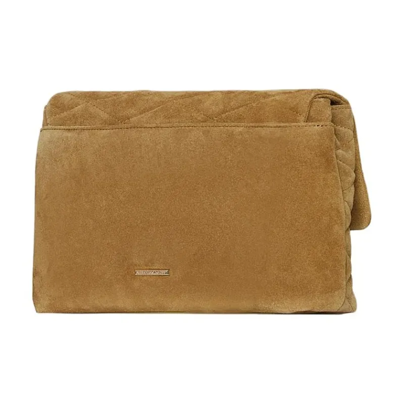 REBECCA MINKOFF Suede Leather Shoulder Bag Crossbody Bag Women's Honey-1