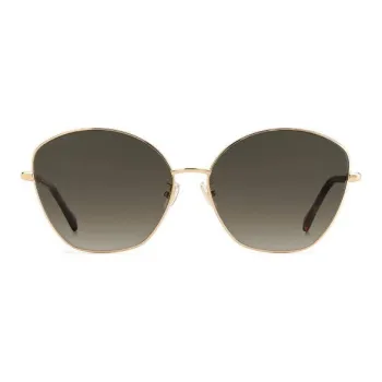 Jimmy Choo Metal Oval Sunglasses Women's Gold