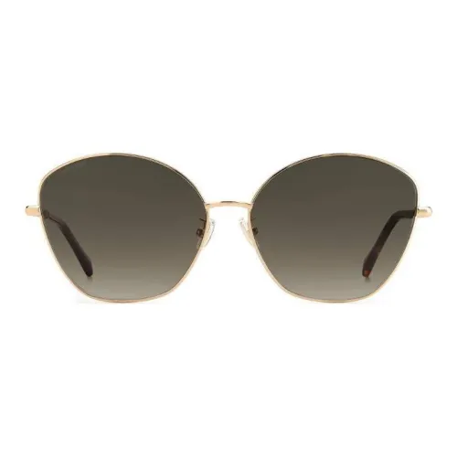 Jimmy Choo Metal Oval Sunglasses Women's Gold