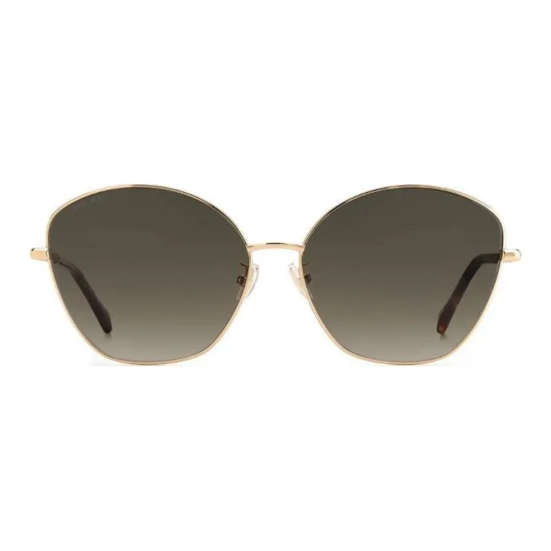 Jimmy Choo Metal Oval Sunglasses Women's Gold-0