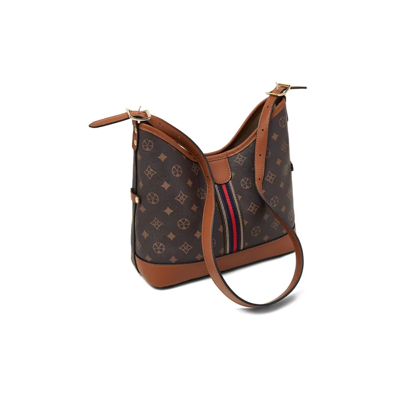 Old Man's Head Synthetic Leather Tote Bag, Shopping Bag, Crossbody Bag, Shoulder Bag Regular Women's Coffee-1