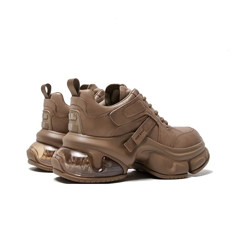 CHERYKALLY Anti Slip And Wear Resistant Height Increasing Low Top Chunky Sneakers Women's-16