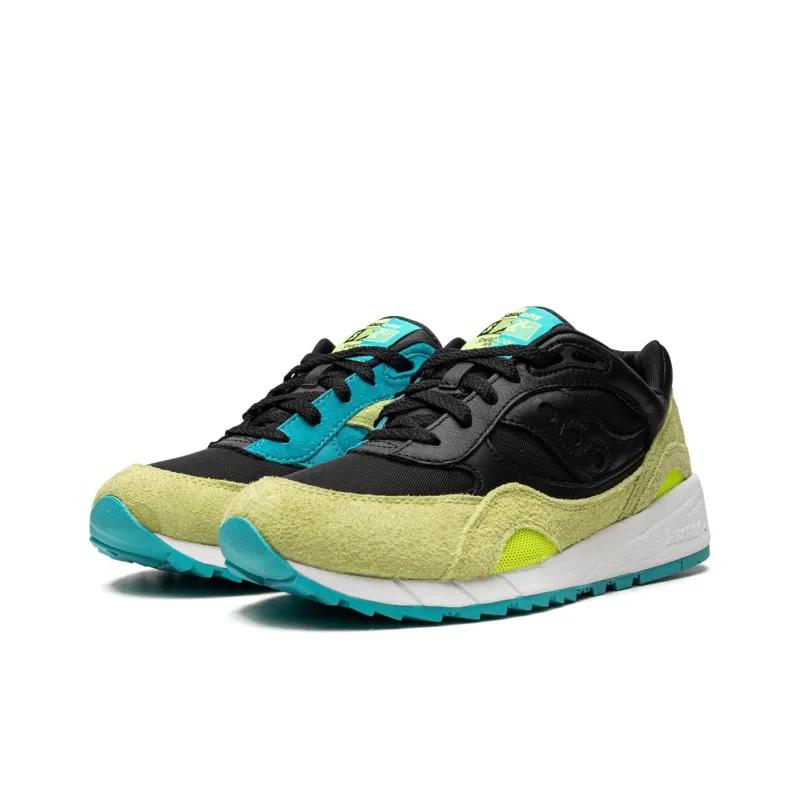 Saucony Shadow 6000 Anti Slip Wear Resistant Low Top Casual Shoes Men's Black Green-3