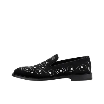 MOSCHINO Round Toe Slip On Loafers