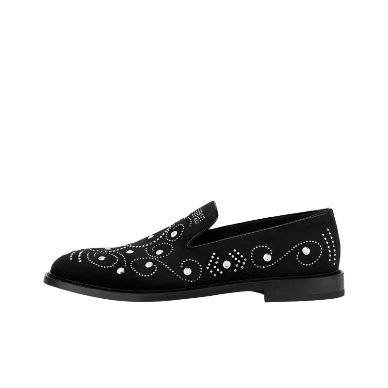 MOSCHINO Round Toe Slip On Loafers-0