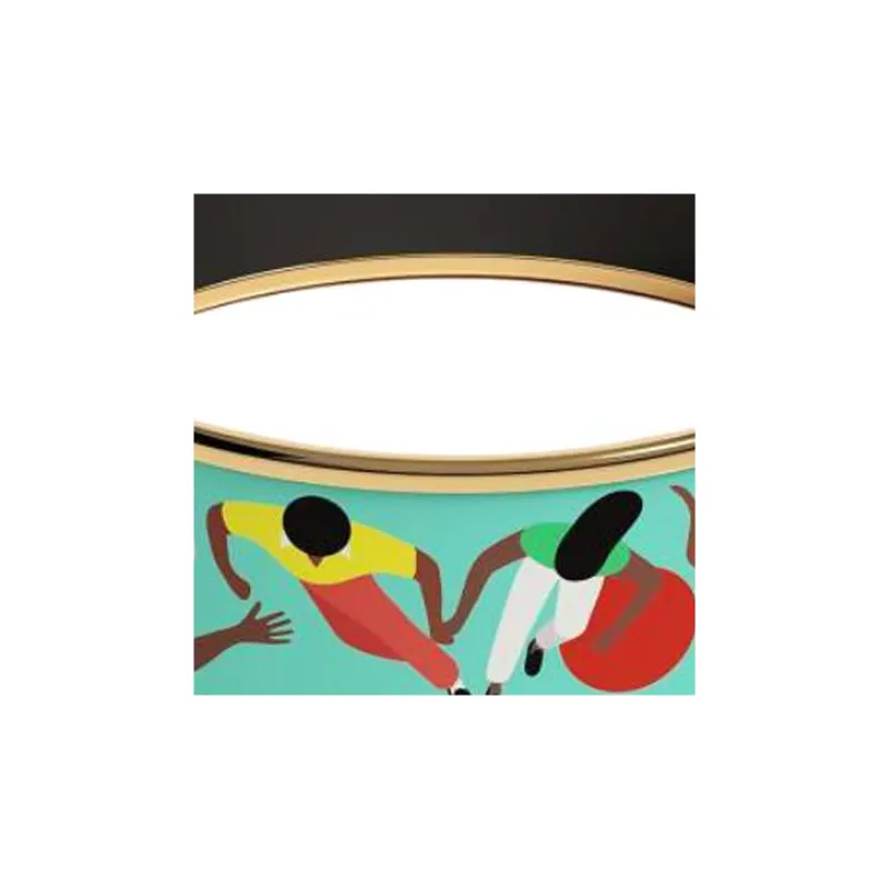 HERMES Enamel Bangles Women's Green-2