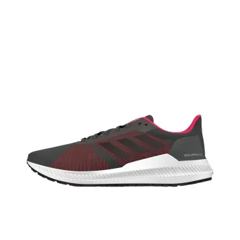 Adidas Solar Blaze Anti-Slip Wear-Resistant Low-Top Casual Running Shoes Men's Gray Red