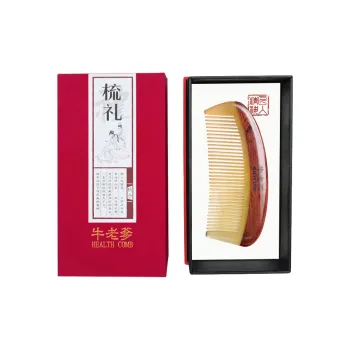 Cow Daddy Goat Horn Rosewood Comb Scalp Meridian Detox