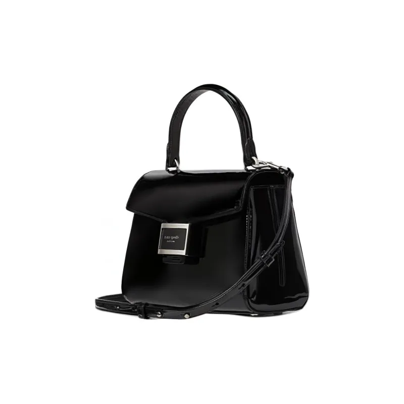 Kate Spade Katy Patent Leather Smooth Leather Shoulder Bag Crossbody Bag Handbag Small Size Women's Black-1