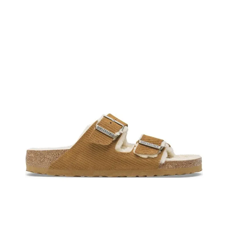 Birkenstock Arizona Shearling Slide Slippers Unisex Brown Regular-1