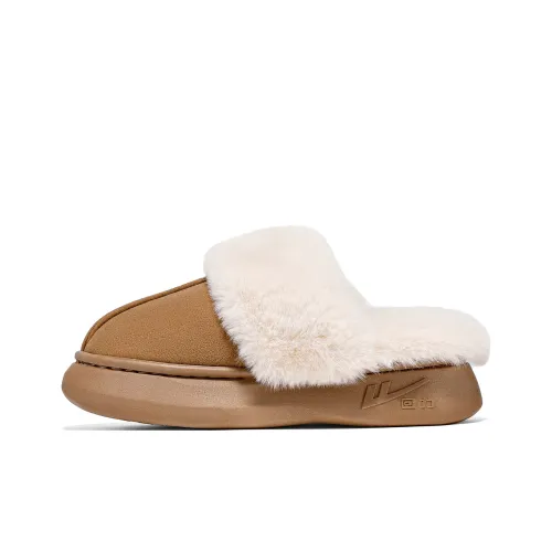 Warrior Fuzzy Wrap toe Slippers Women's Dark Coffee