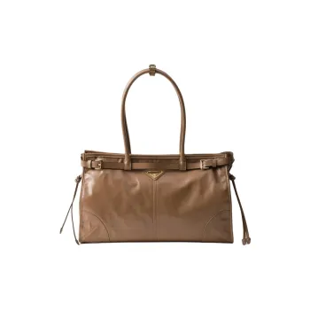 PRADA Leather Shoulder Bag, Crossbody Bag, Handbag Tubas Women's Brown