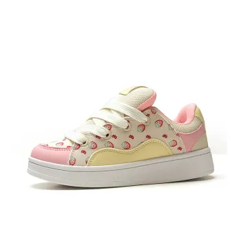 STUR YSN Wear resistant And Lightweight Low Top Skateboard Shoes Unisex Strawberry