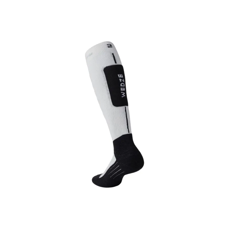 DECATHLON 100 Series WHITE BLACK CN Ski Socks Unisex 1 Pack Snow-1