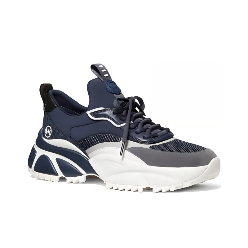 MICHAEL KORS KORS Darius Anti Slip Wear Resistant Low Top Casual Shoes Men's Blue Gray-1