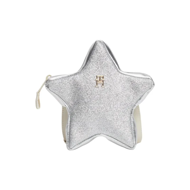 Tommy Hilfiger Polyurethane Crossbody Bag Kids' Space Blue With Silver Accents-0