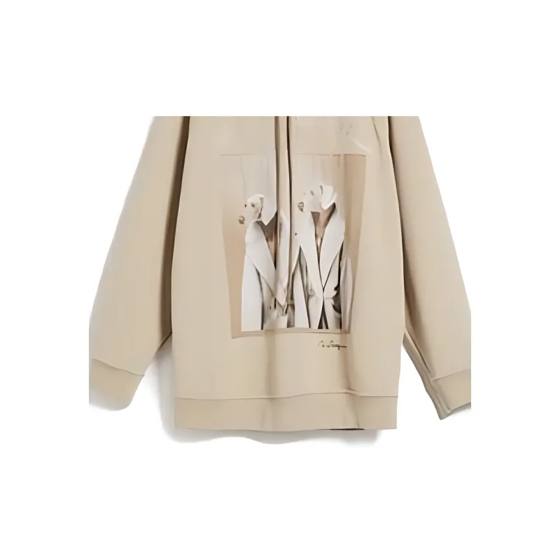 MaxMara Wegman Graphic-print Cotton Hoodie-10
