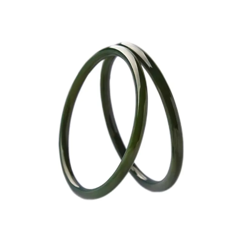 Run Ding Hetian Jade Bangles Green Jade Unisex-5