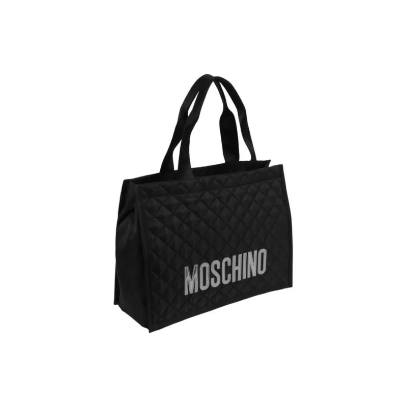 MOSCHINO Nylon Tote Bag Shopping Bag Handbag Women's Black-1