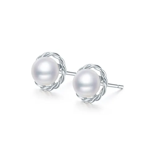 LIU GUI FU JEWELRY Freshwater Pearl Stud Earrings Women's