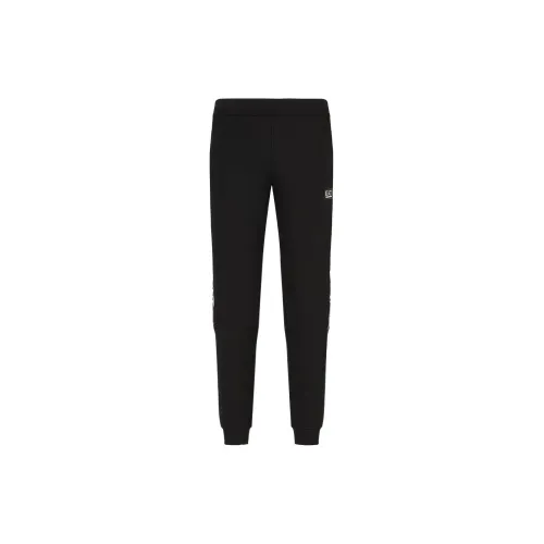EMPORIO ARMANI EA7 SS23 Knitted Sports Pants Men's Black