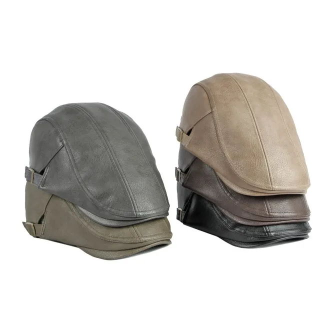 CARDANRO Pu Leather Berets Unisex-1