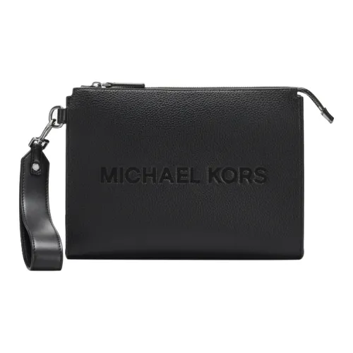 MICHAEL KORS MK Cooper Cow Leather Clutch Tubas Men's Black