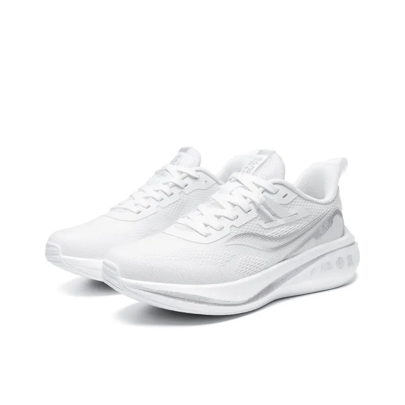 BTE Anti Slip And Wear Resistant Support Rebound Low Top Carbon Plate Marathon Running Shoes Unisex White Silver-2