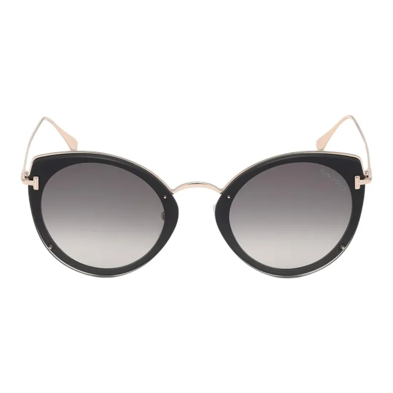 TOM FORD Metal Cat Eye Sunglasses Women's Black-1