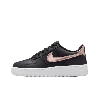 Nike Air Force 1 Anti Slip Wear Resistant Low Top Kids' Skateboarding Shoes Black Teenagers