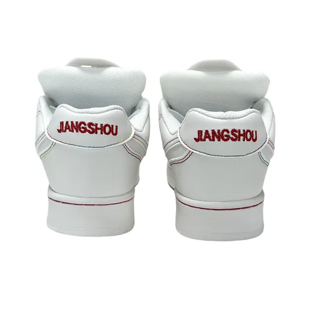 JIANGSHOU Wear resistant And Lightweight Low Top Skateboard Shoes Women's White Rainbow-7