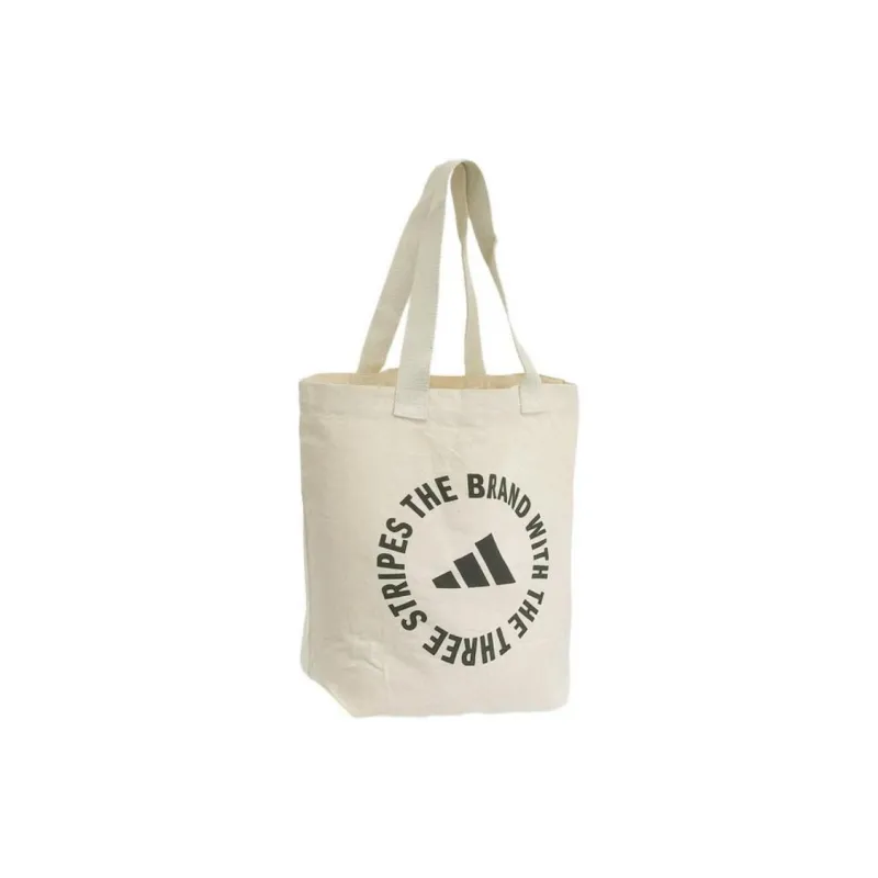 Adidas Cotton Tote Bag, Shopping Bag, Handbag, Shoulder Bag Unisex Beige-1