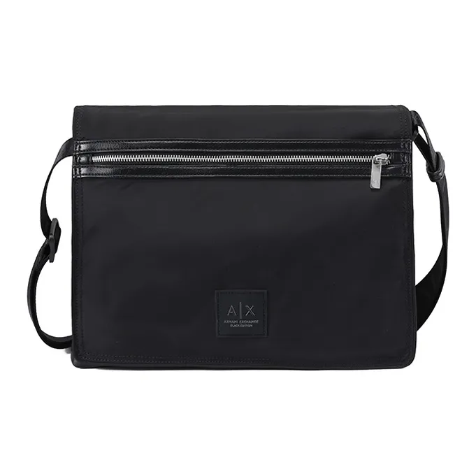 ARMANI EXCHANGEAE Polyester Messenger Bag, Shoulder Bag, Crossbody Bag Men's Black-0