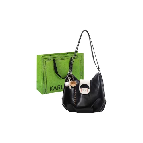 KARUISHA PU One Shoulder Crossbody Backpack Women's Black/Brown/Coffee