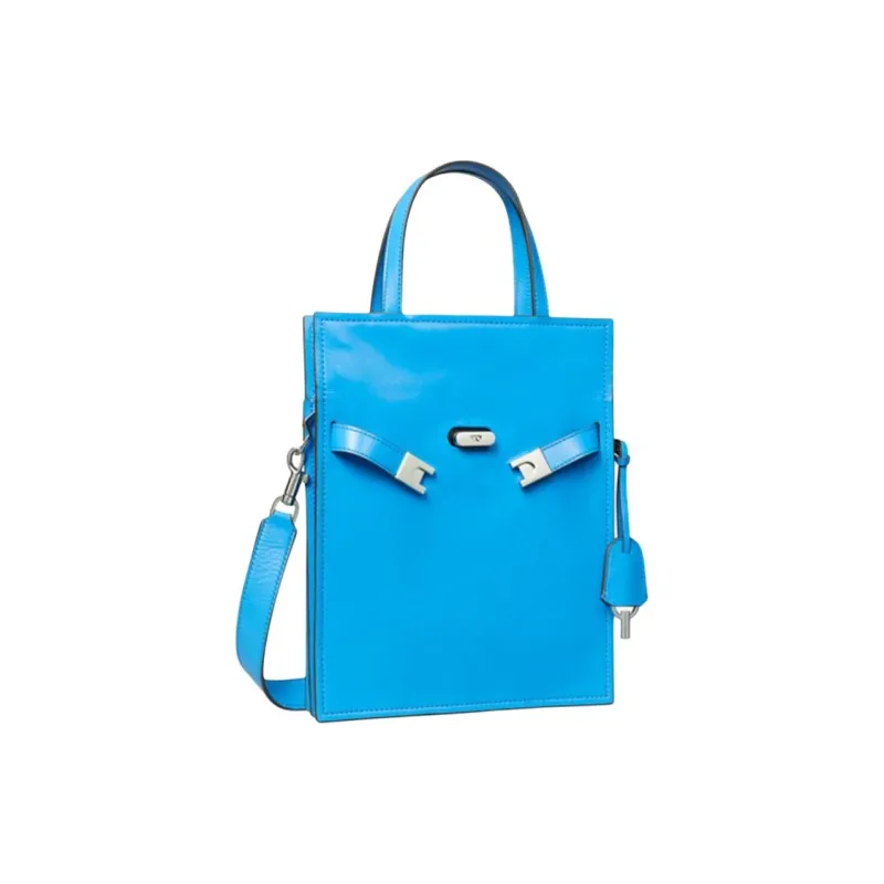 TORY BURCH Lee Radziwill Leather Tote Bag Shopping Bag Shoulder Bag Crossbody Bag Handbag Small Size Women's Cave Blue-1