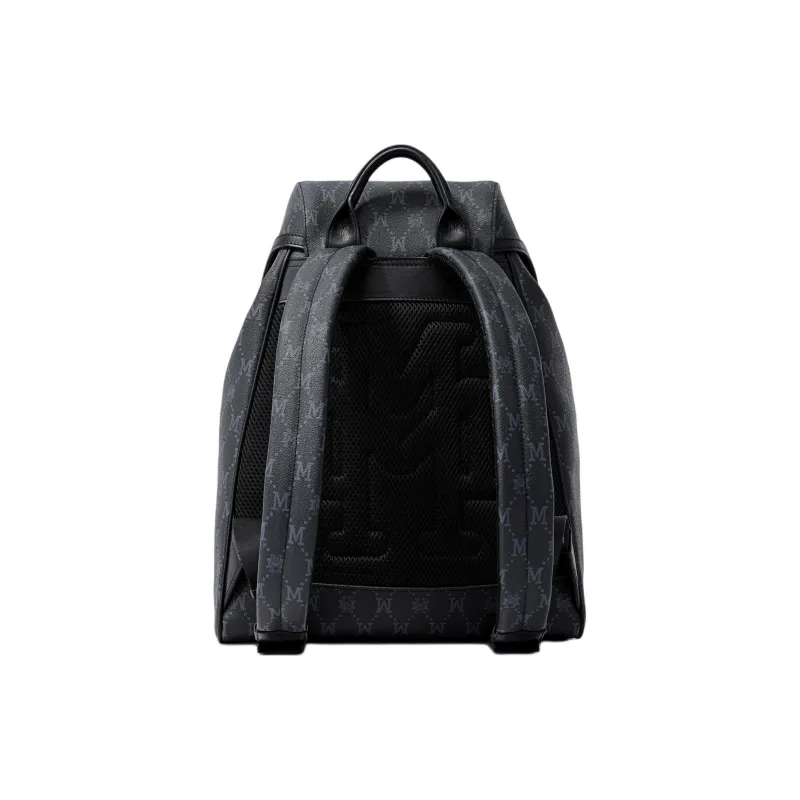FION Mountain And Sea Journey Series Artificial Leather Backpack Men's Black-4