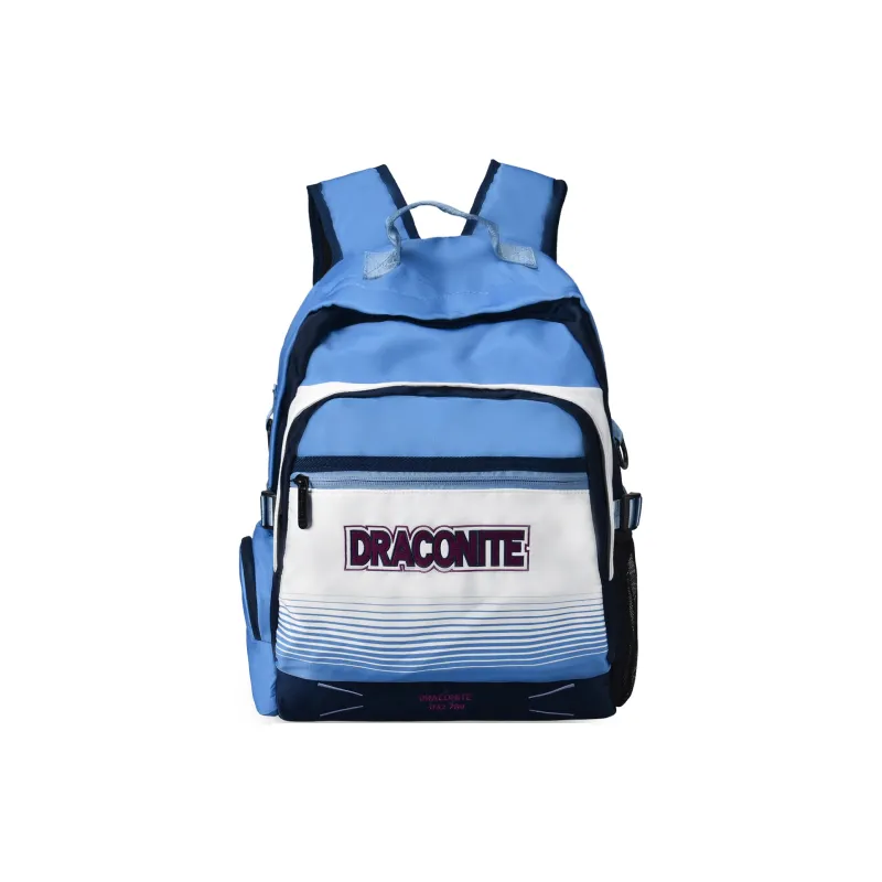 DRACONITE Polyester Student Backpack Backpack Multi-Compartment Backpack Unisex Cerulean White-6