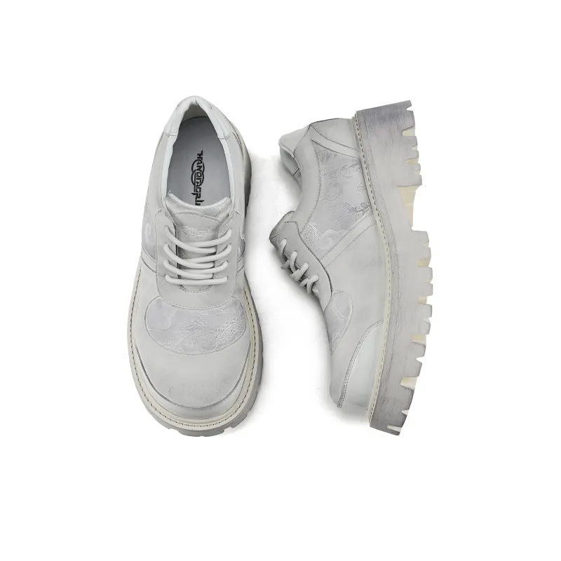 HANQIAORIJI Year Of The Dragon Series Casual Shoes Men's White-6