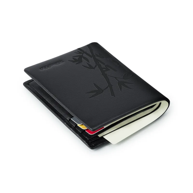 WilliamPOLO Cow Leather Wallet Men's Black-9