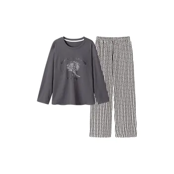 Follow The United States Pajama Set Women's Gray