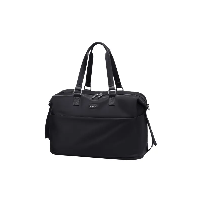 POLO Fabric Travel Bag Large Size 24L Unisex Milk Tea Apricot/Classic Black-4