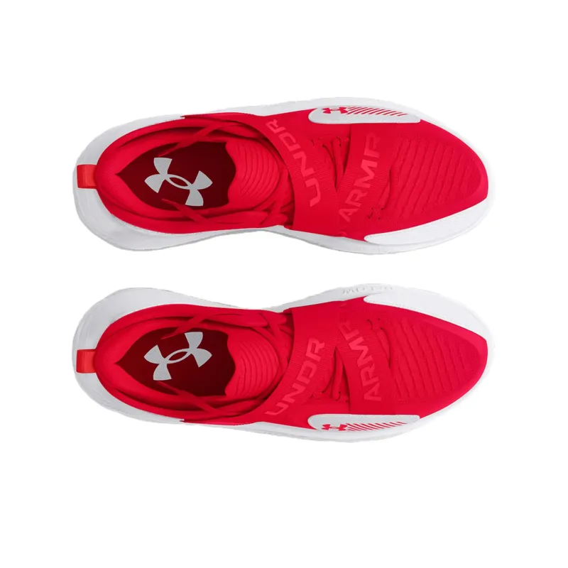 Under Armour FUTR X 4 Cushioning Abrasion Resistant Breathable Low Top Basketball Shoes Unisex Red-3