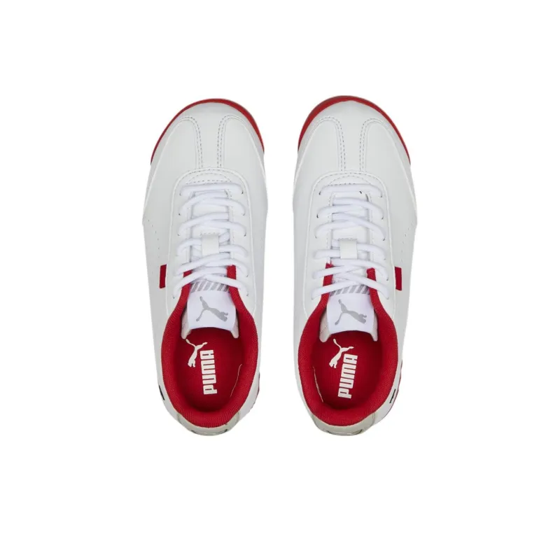 Ferrari x PUMA Roma Anti Slip Wear Resistant Low Top Kids Lifestyle Shoes White Children Aged 3 7 Years Old-2