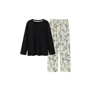 Follow The United States Pajama Set Women's Black