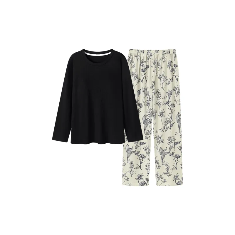Follow The United States Pajama Set Women's Black-0