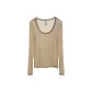 Q0477 Nude (Wool+Silk, Long-Sleeved)