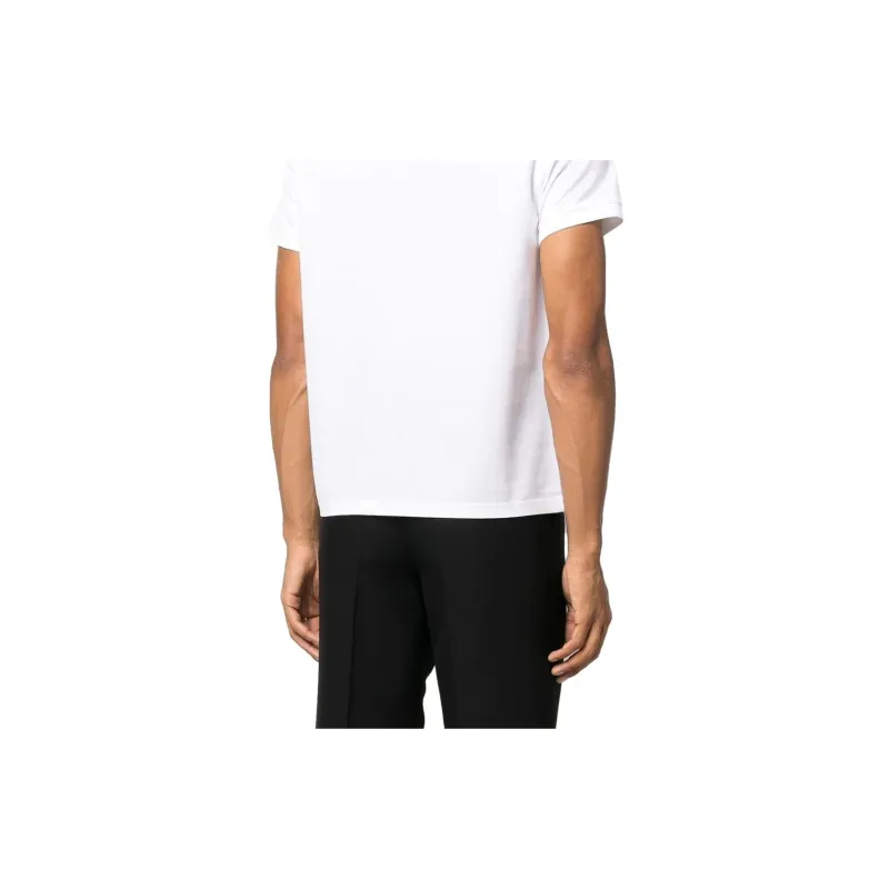 SAINT LAURENT Cassandre Logo Embroidered Polo Shirt-6