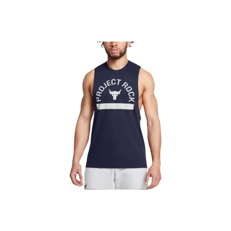 Under Armour ProjectRock Tank Top Men's Midnight Marine Blue-2