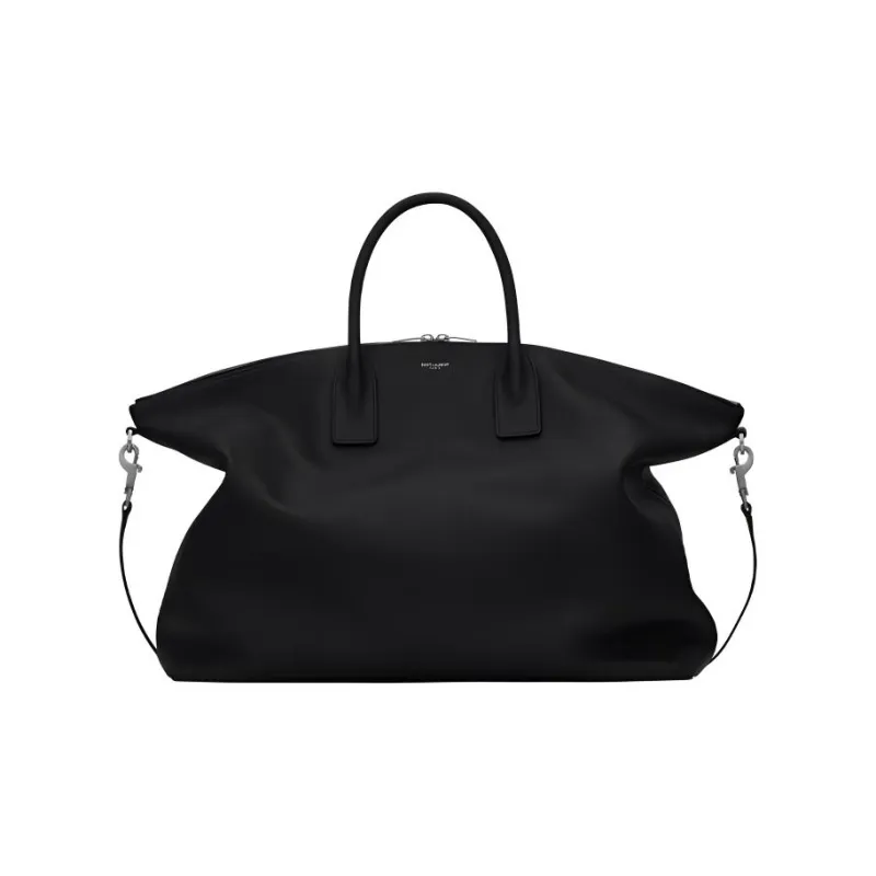 SAINT LAURENT YSL Grain Leather Shoulder Bag, Crossbody Bag, Handbag Men's Black-0